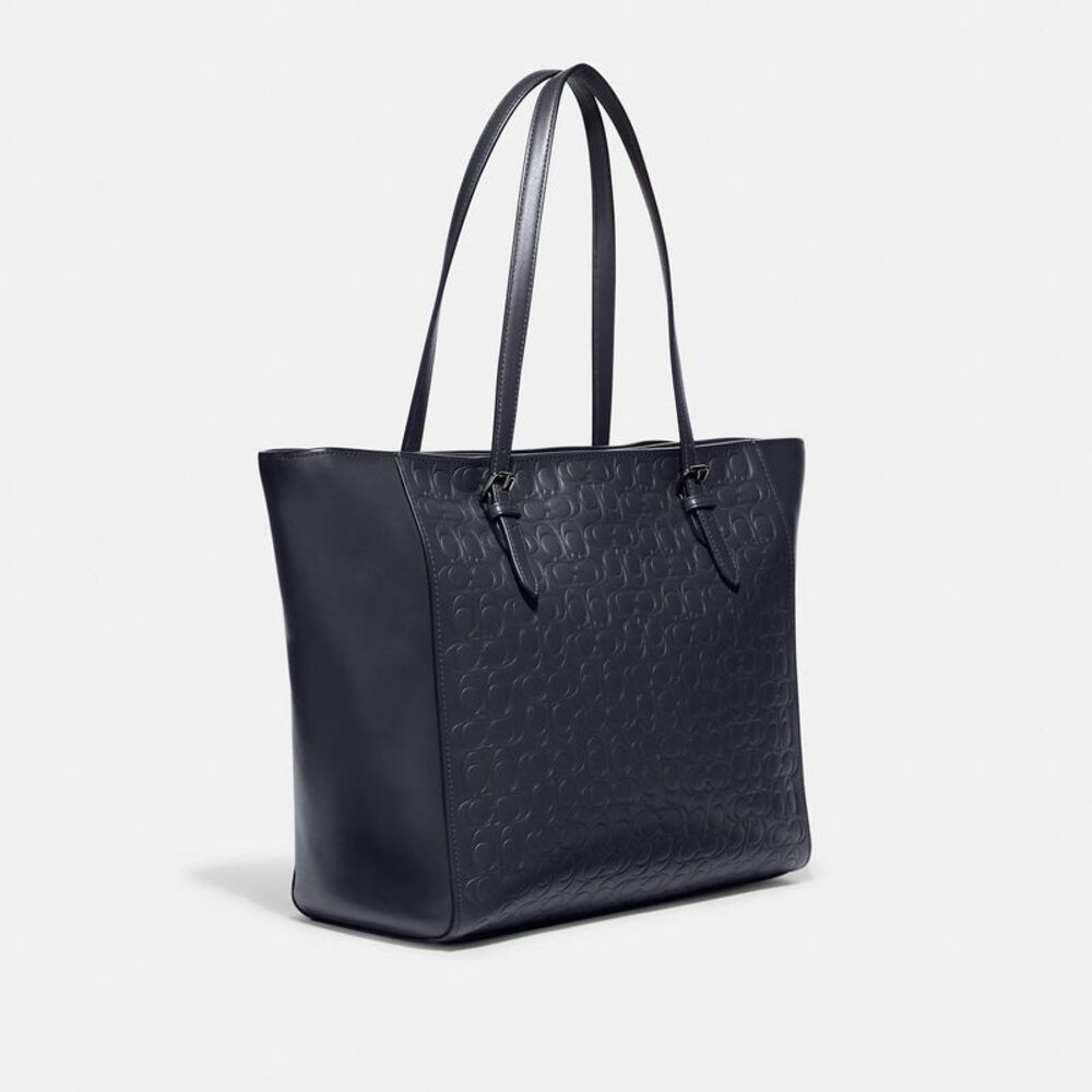 ALMOST PERFECT Coach Turnlock Tote In Signature Leather - Picture 2 of 6